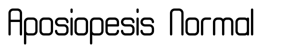 Aposiopesis Normal font preview